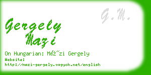 gergely mazi business card
